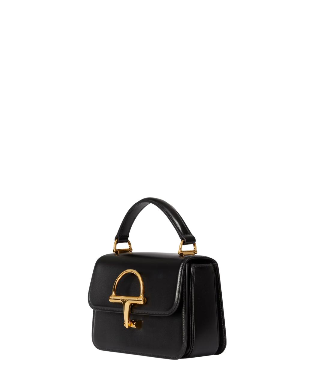 GUCCI Черная кожаная сумка с короткими ручками, фото 2