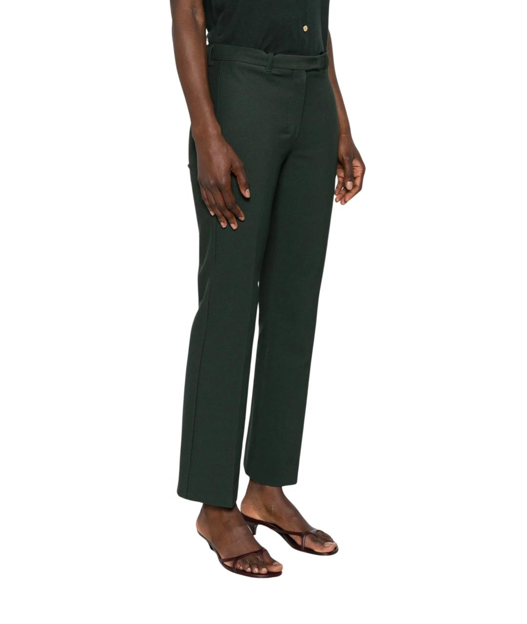 'S MAX MARA Зеленые хлопковые брюки узкие, фото 2