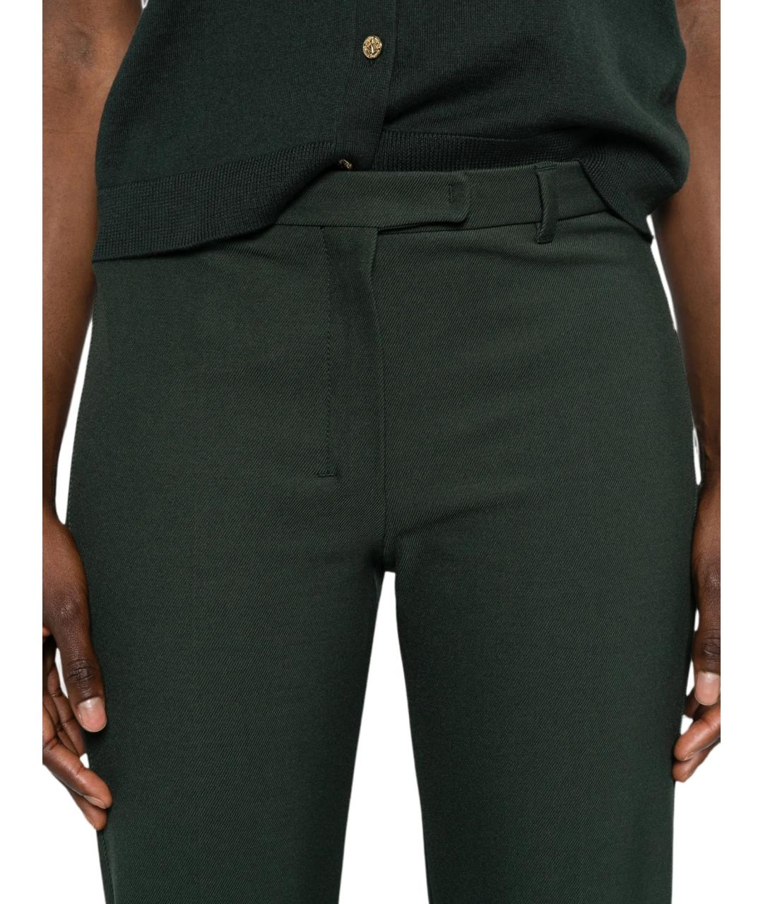 'S MAX MARA Зеленые хлопковые брюки узкие, фото 4