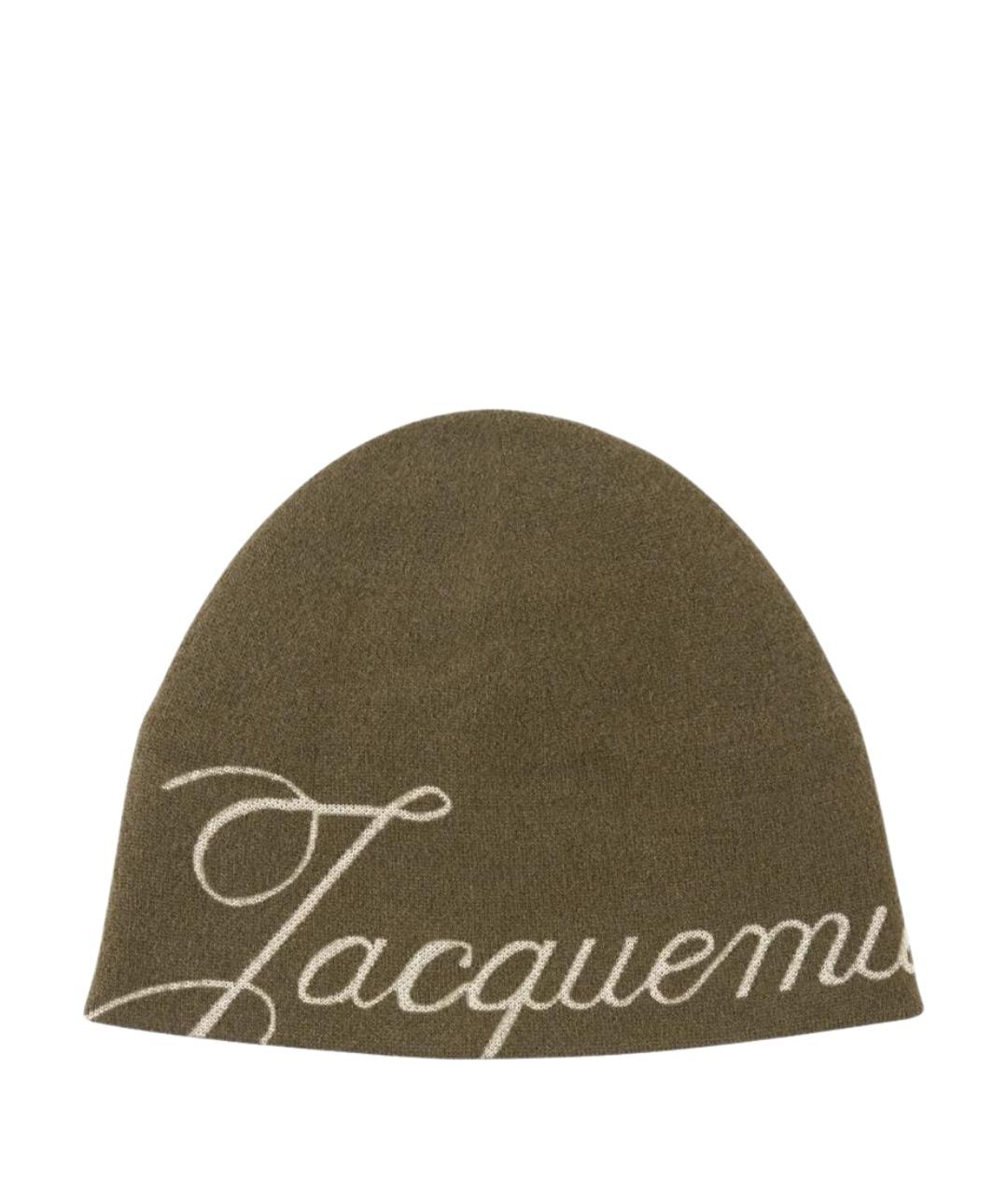 JACQUEMUS Хаки шерстяная шапка, фото 1