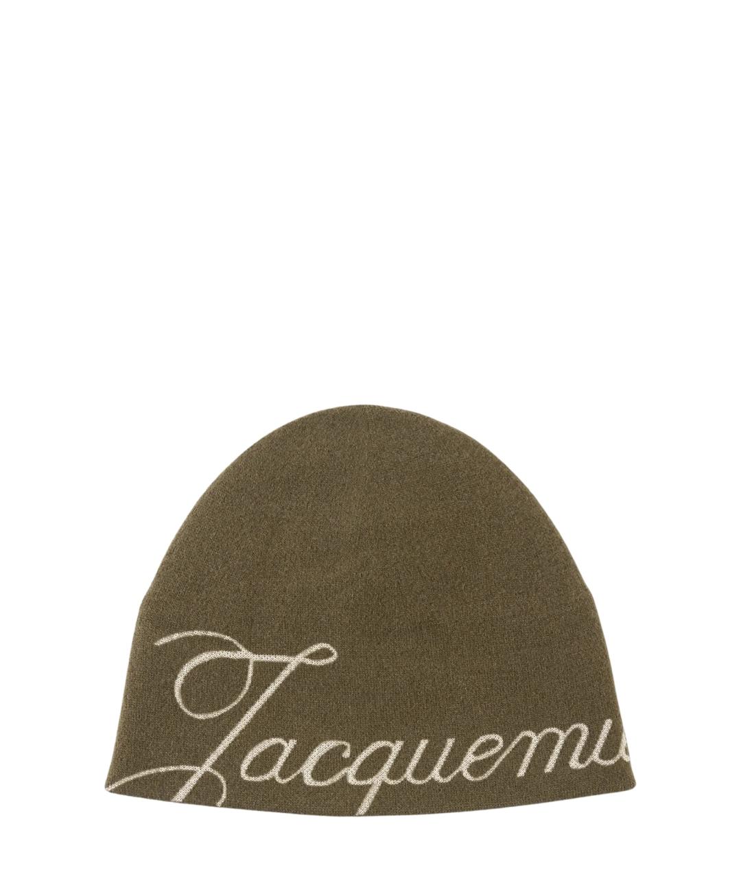 JACQUEMUS Хаки шерстяная шапка, фото 3