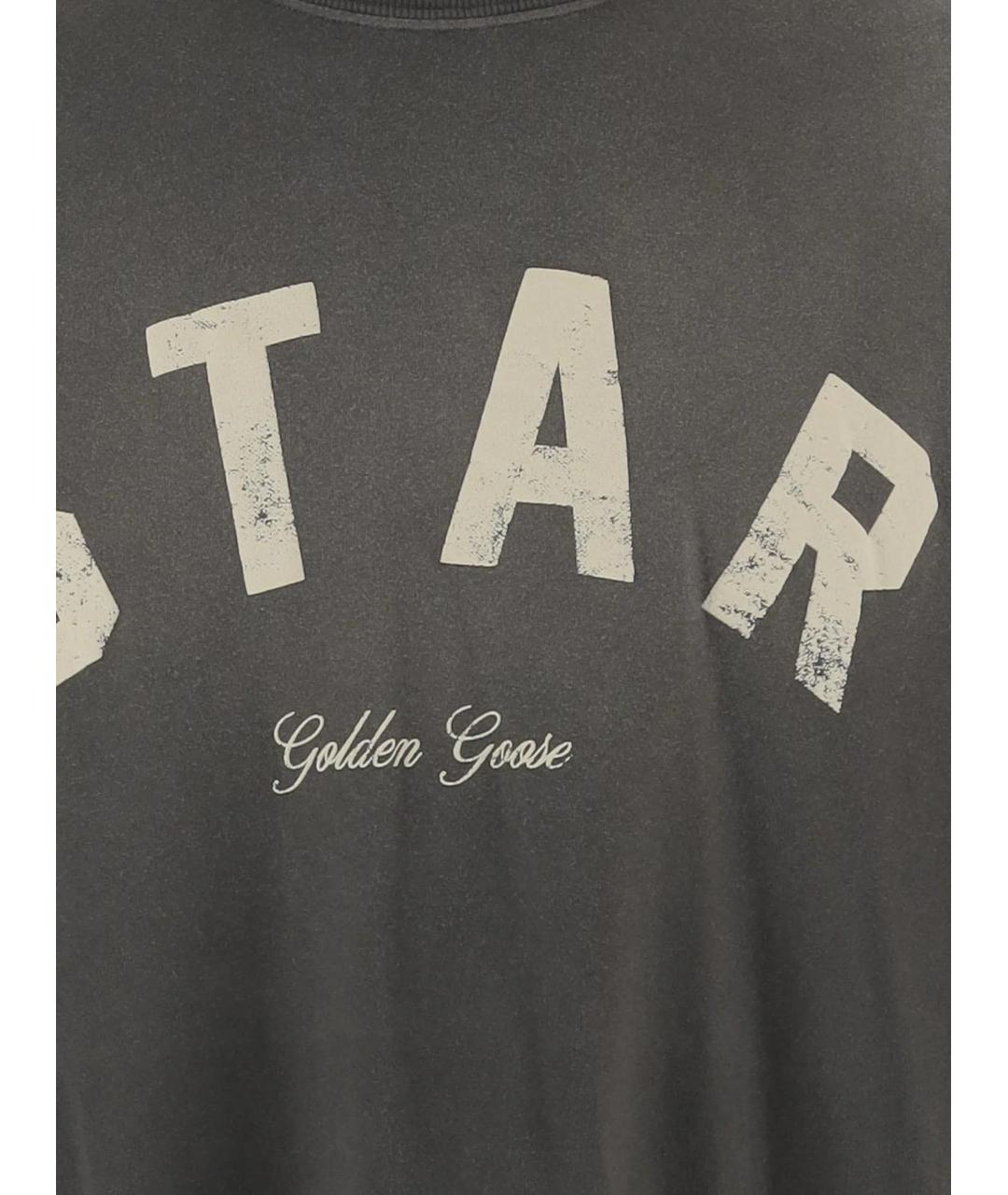 GOLDEN GOOSE Серая хлопковая футболка, фото 3