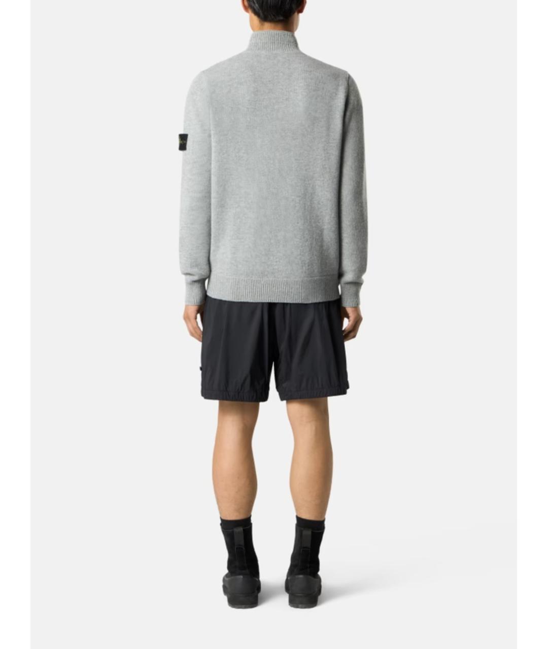 STONE ISLAND Серый шерстяной джемпер / свитер, фото 3