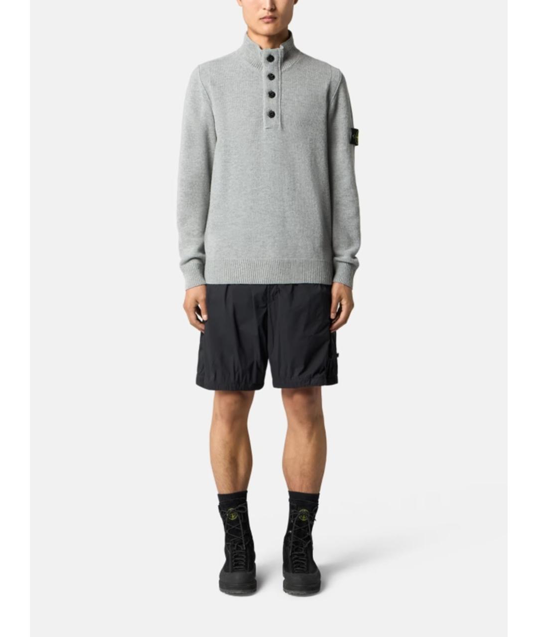 STONE ISLAND Серый шерстяной джемпер / свитер, фото 2