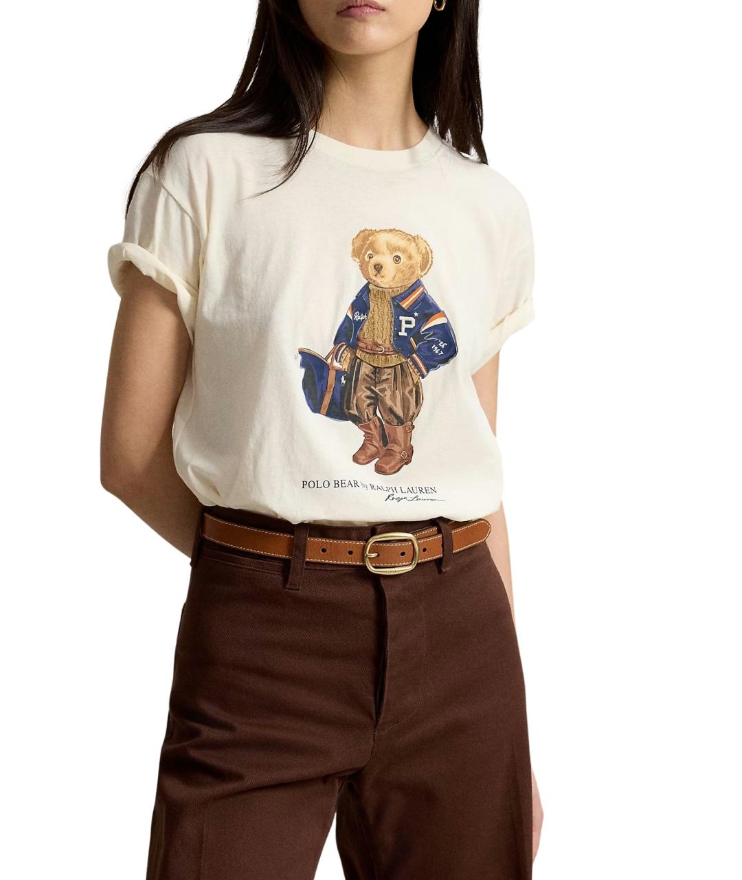 RALPH LAUREN Белая хлопковая футболка, фото 2