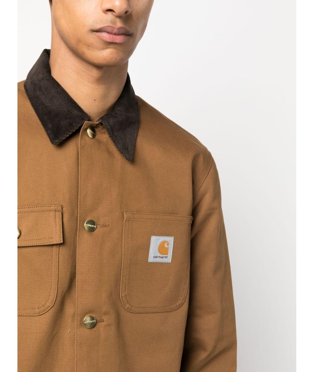 CARHARTT WIP Коричневая хлопковая куртка, фото 2