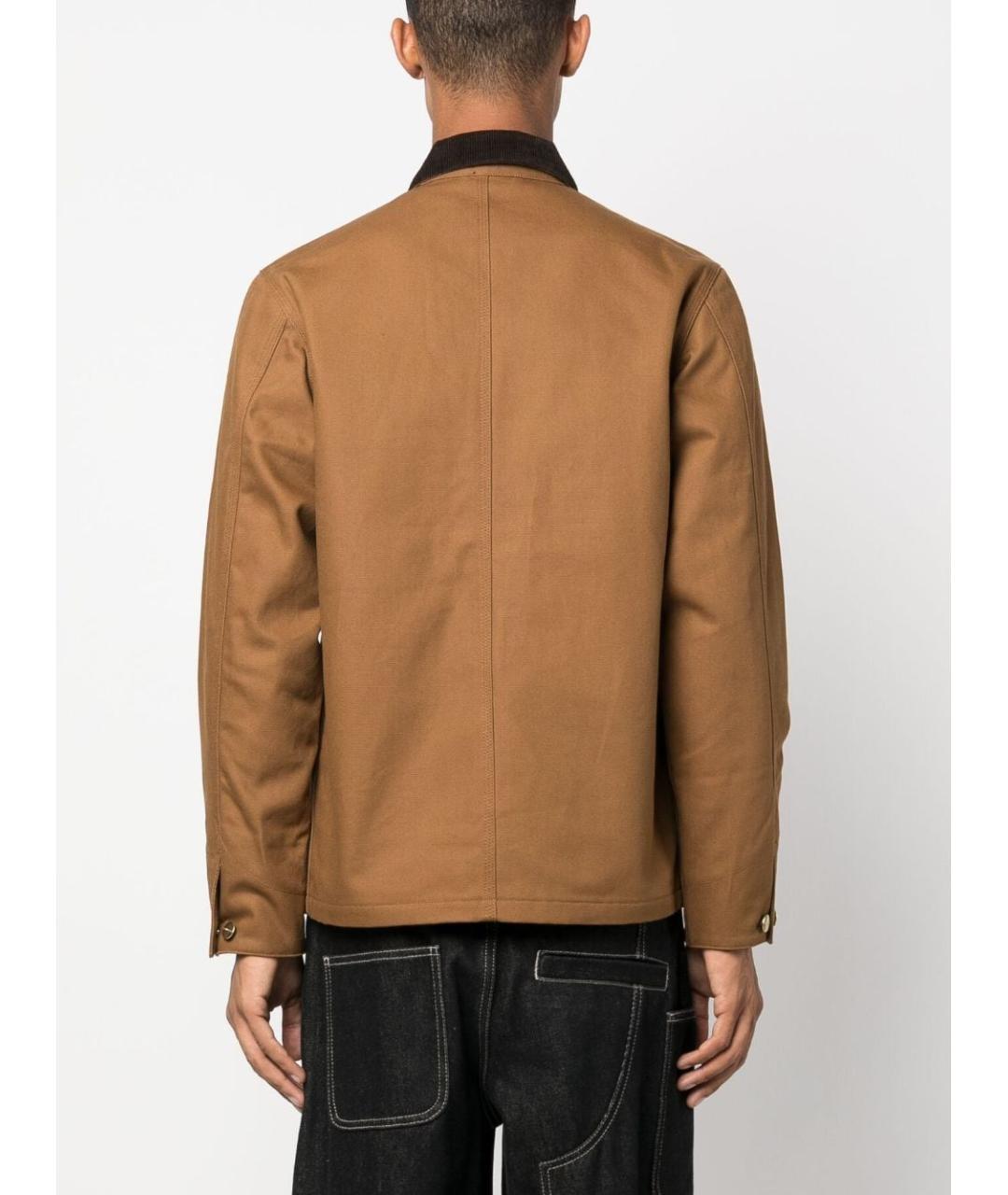 CARHARTT WIP Коричневая хлопковая куртка, фото 4