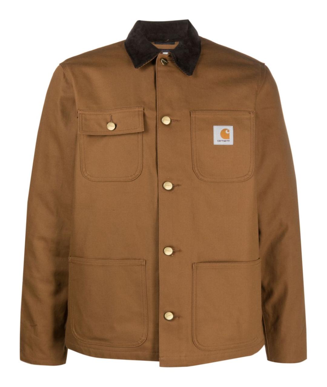 CARHARTT WIP Коричневая хлопковая куртка, фото 1