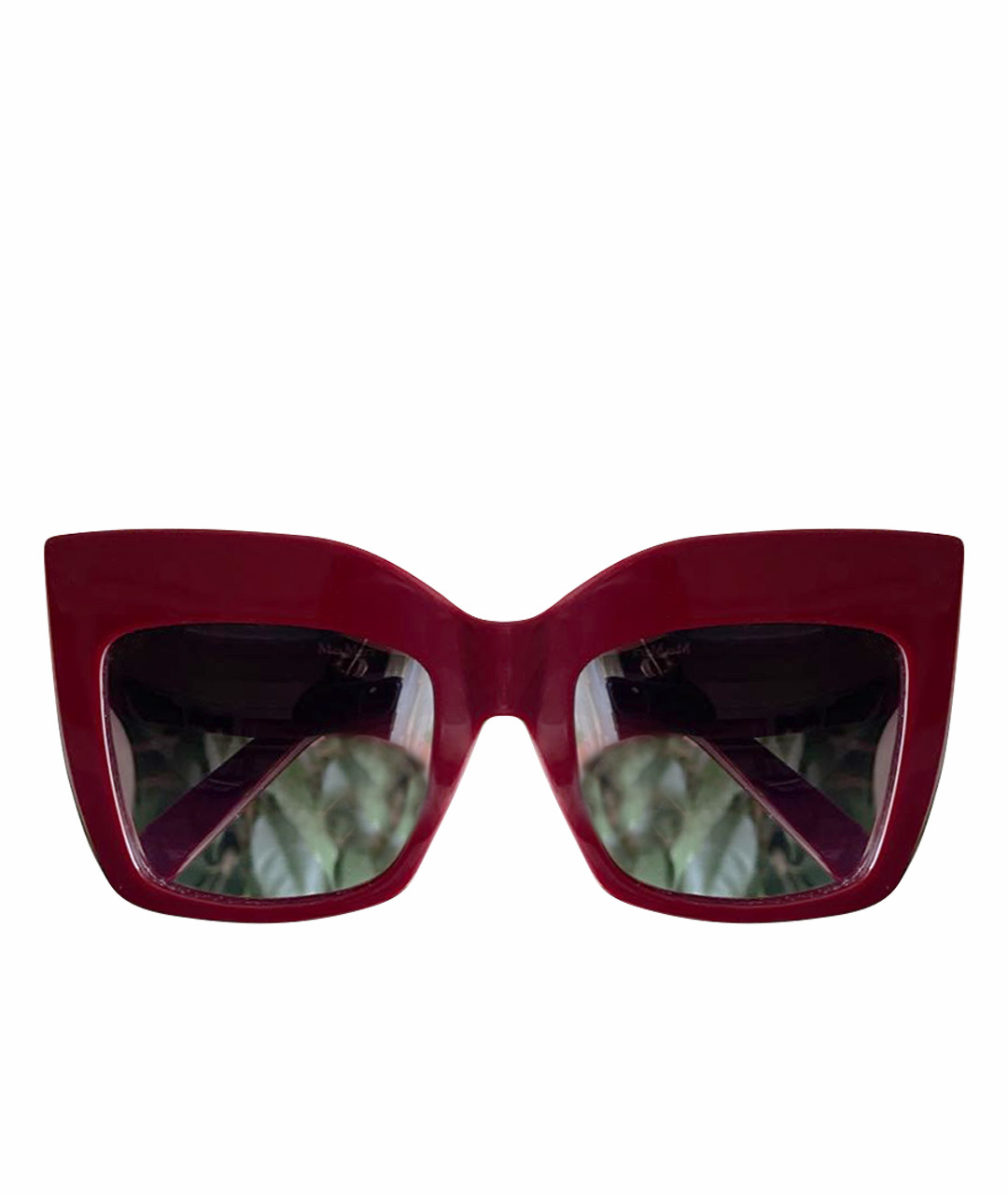 MAX MARA Бордовые пластиковые солнцезащитные очки, фото 1