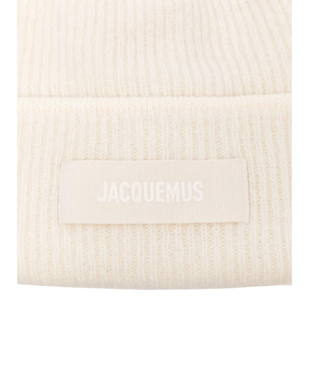 JACQUEMUS Белая шерстяная шапка, фото 2