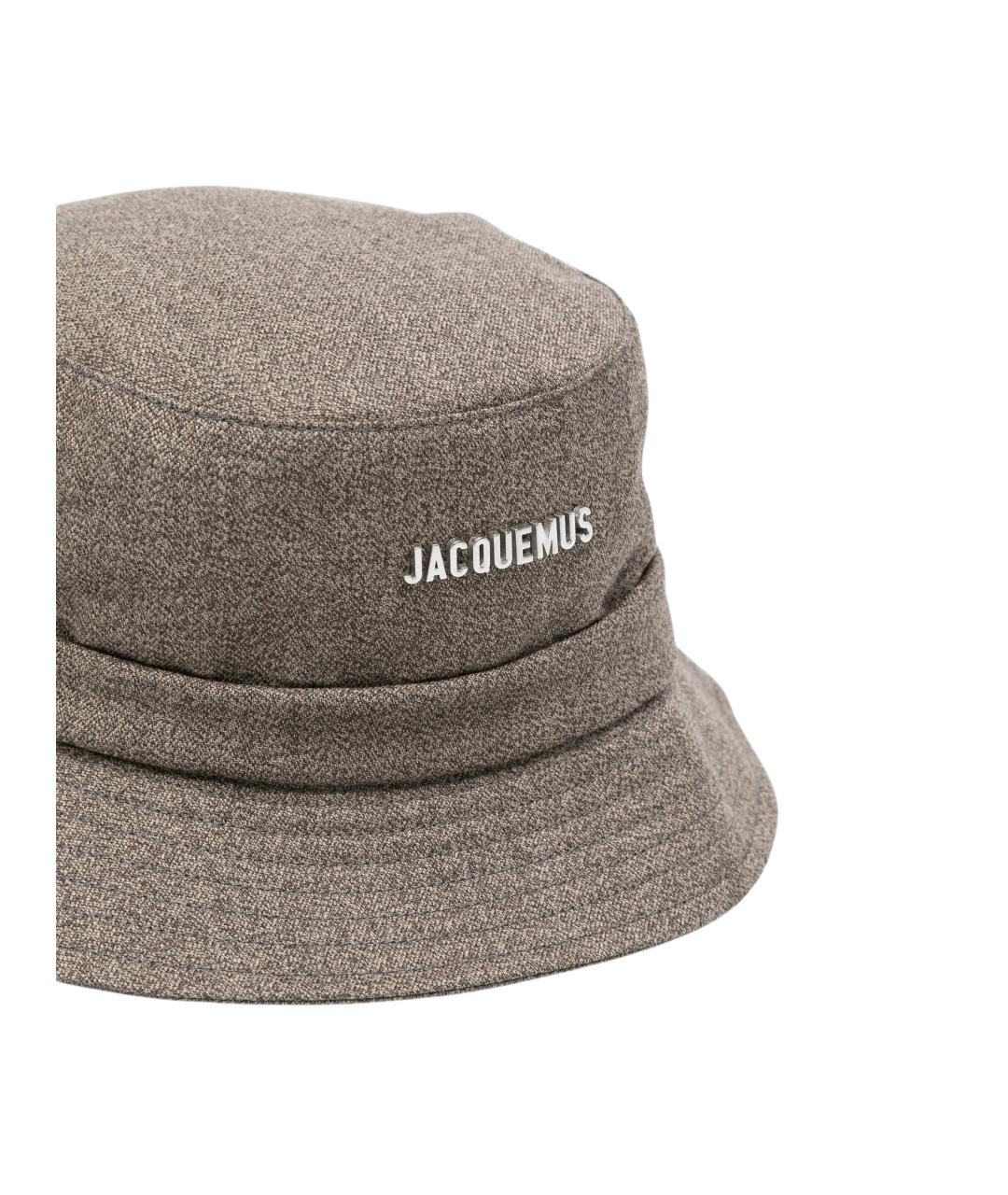JACQUEMUS Коричневая шерстяная панама, фото 3