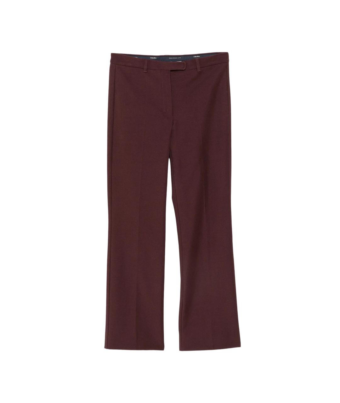 'S MAX MARA Красные хлопковые прямые брюки, фото 1