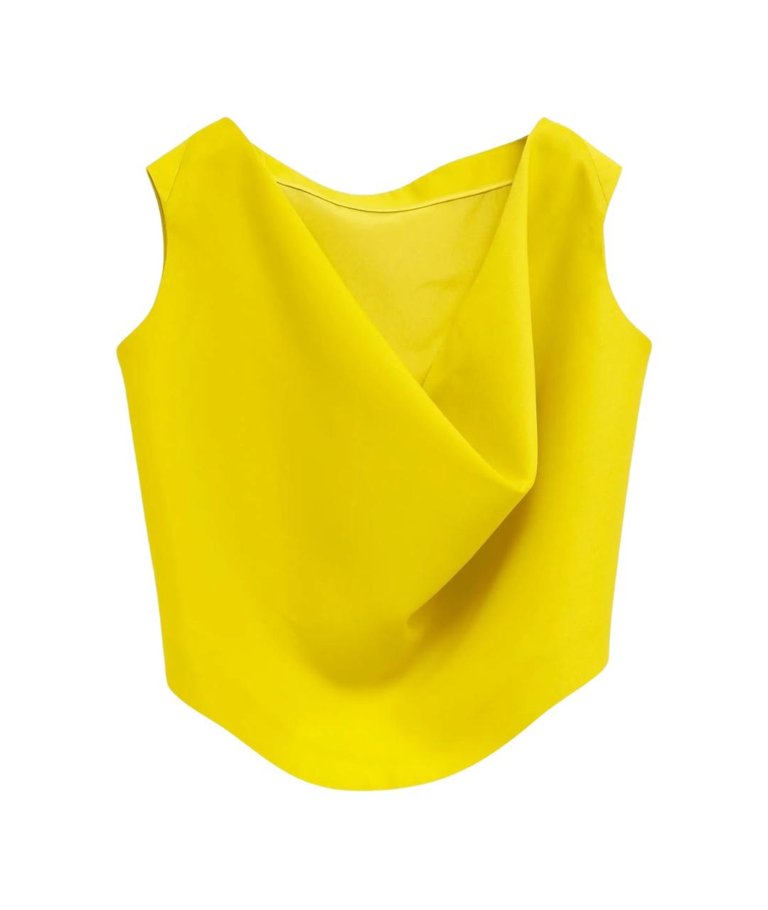 BALENCIAGA Желтая шерстяная блузы, фото 1