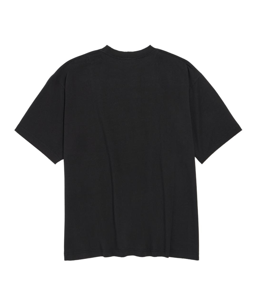 BALENCIAGA Черная хлопковая футболка, фото 2