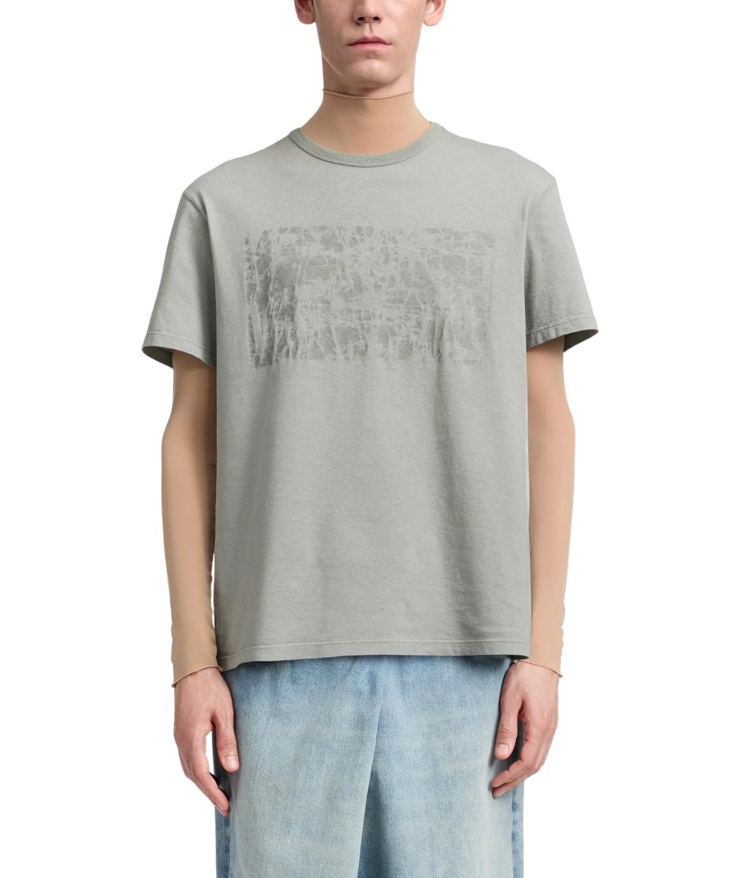 MAISON MARGIELA Зеленая хлопковая футболка, фото 2