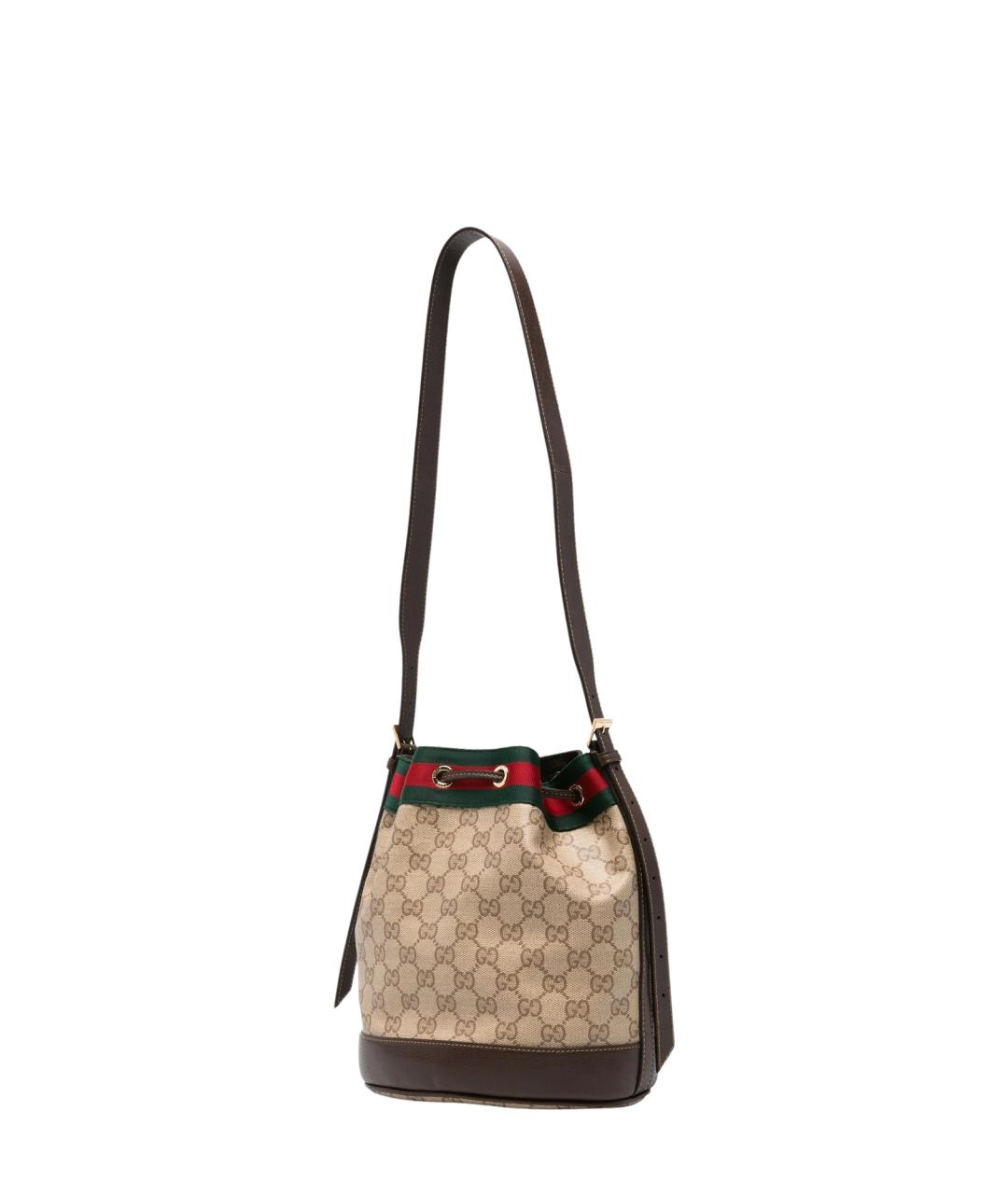 GUCCI Бежевая сумка тоут из канвы, фото 2