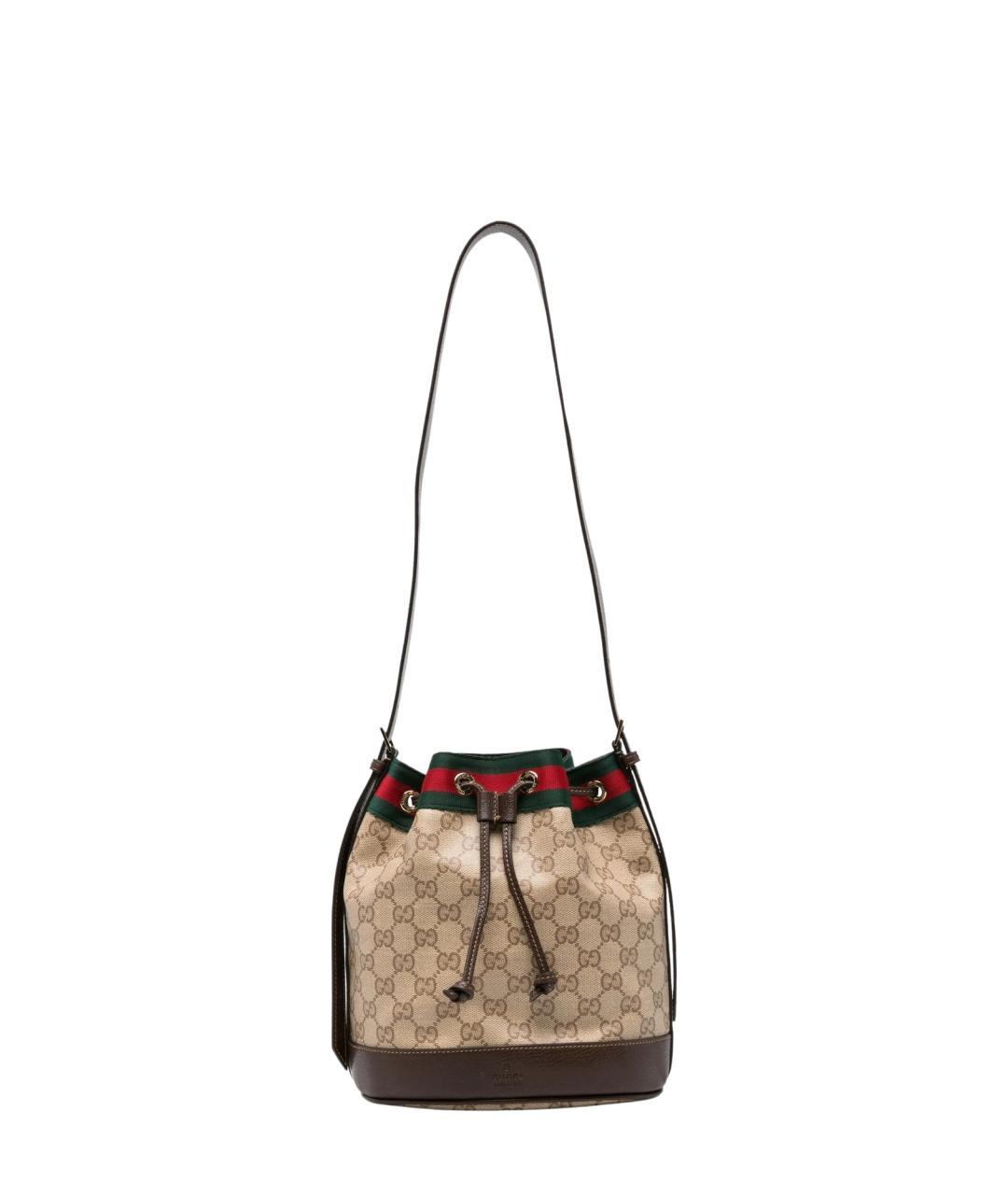 GUCCI Бежевая сумка тоут из канвы, фото 6