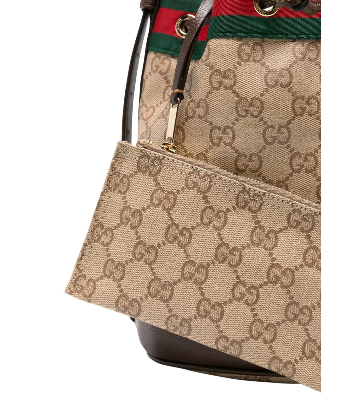 GUCCI Бежевая сумка тоут из канвы, фото 3