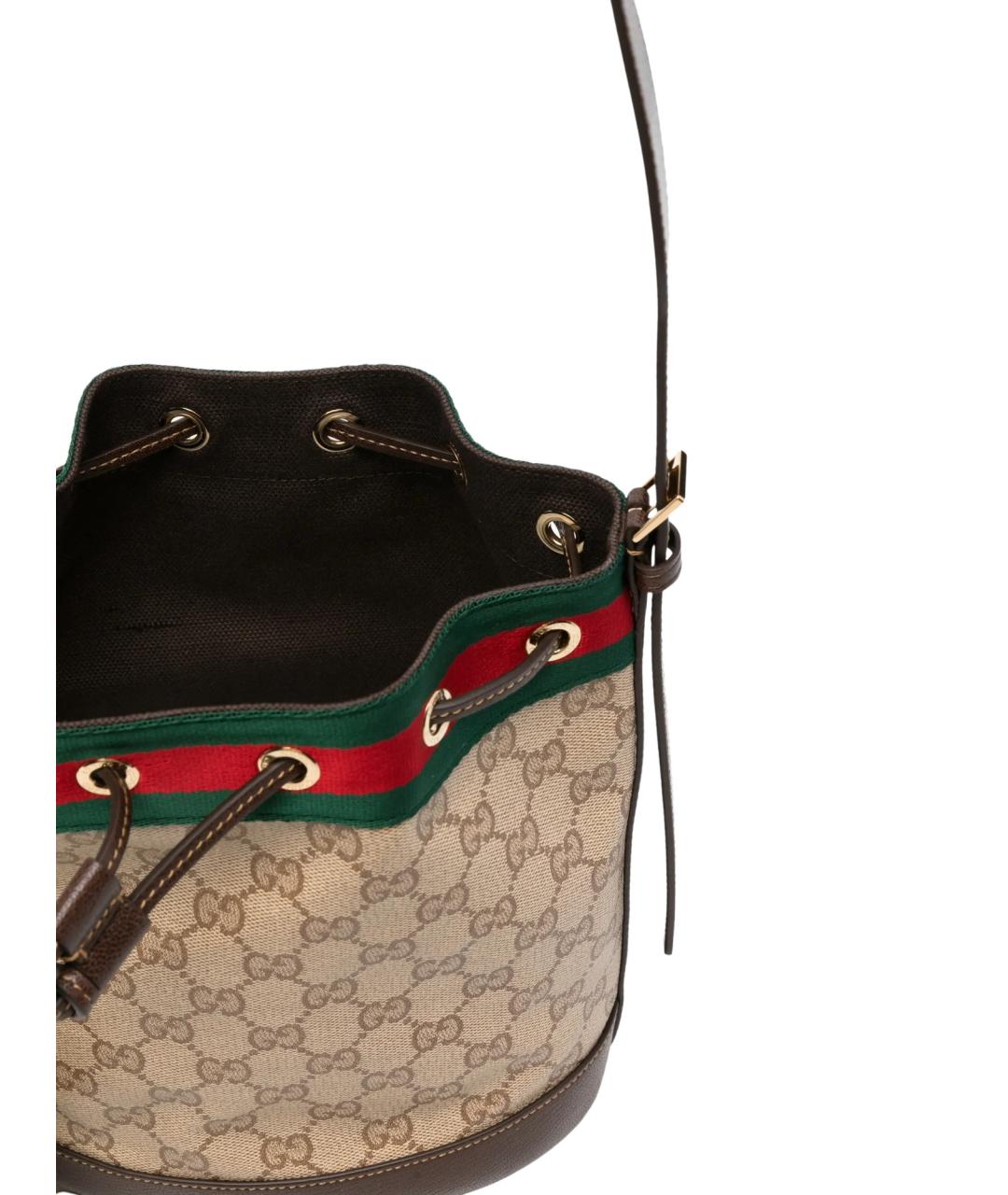 GUCCI Бежевая сумка тоут из канвы, фото 4