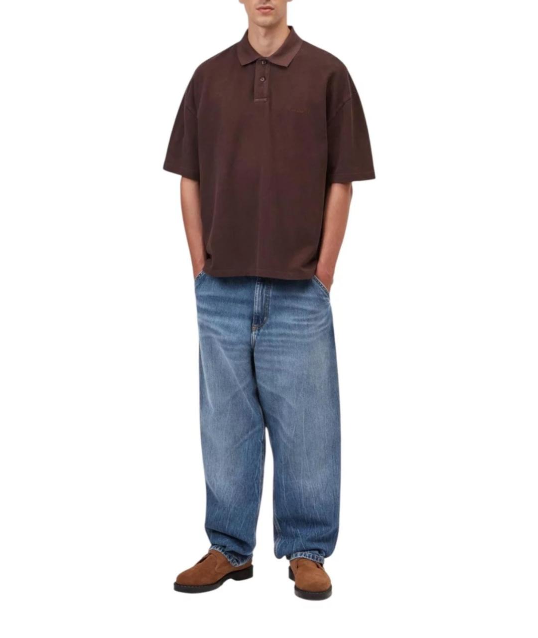 CARHARTT WIP Синие хлопковые прямые джинсы, фото 3