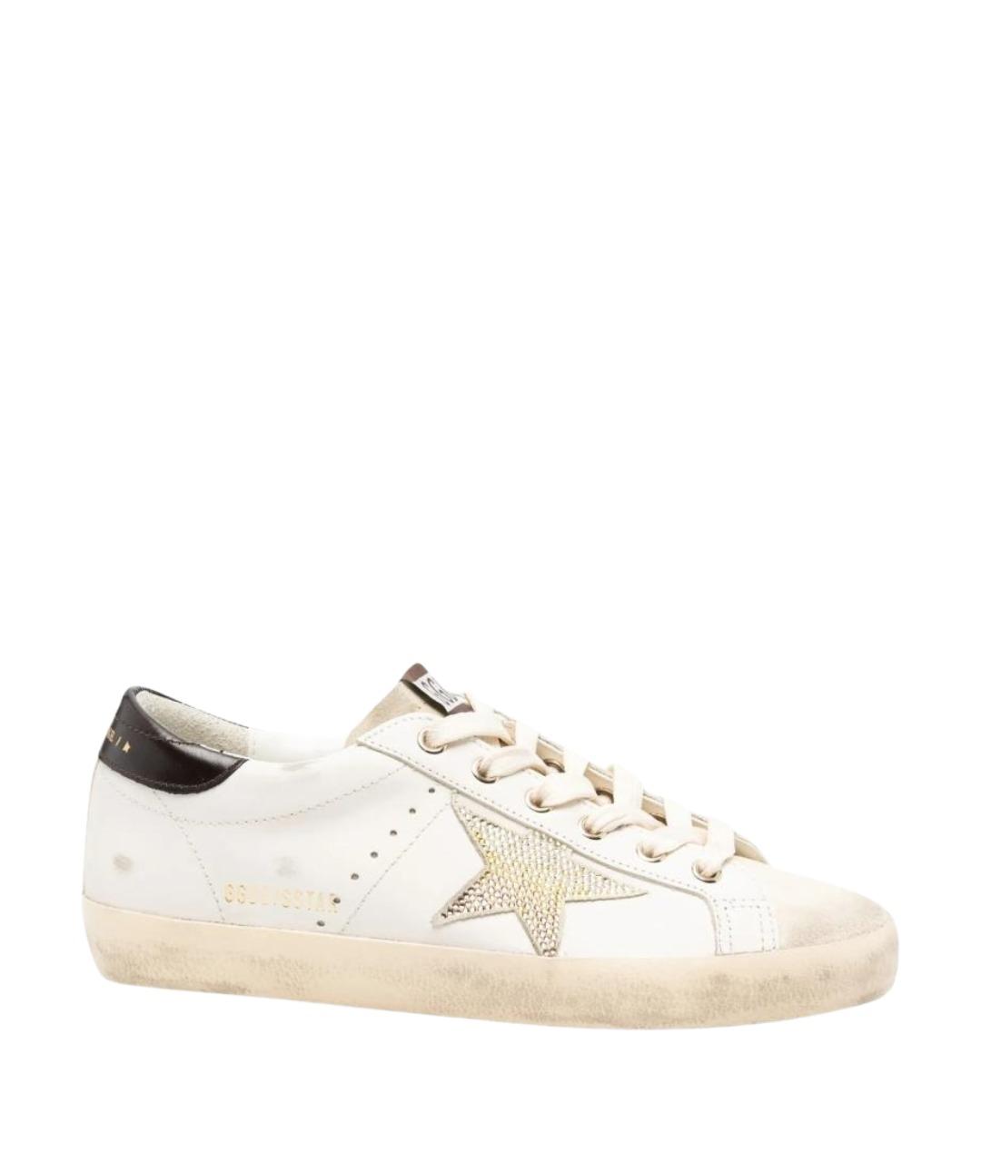 GOLDEN GOOSE Белые кожаные кеды, фото 1