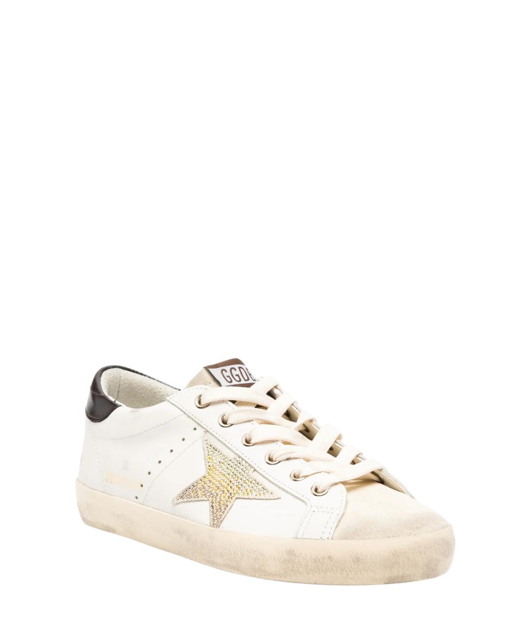 GOLDEN GOOSE Белые кожаные кеды, фото 2