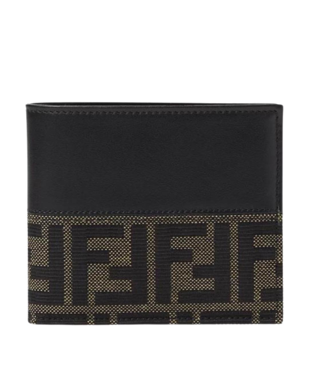 FENDI Черный кожаный кошелек, фото 1