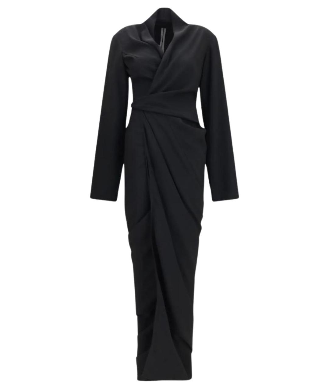RICK OWENS Черное вискозное коктейльное платье, фото 1