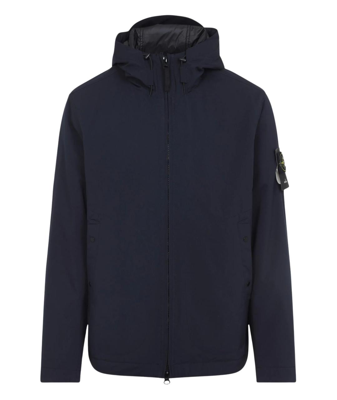 STONE ISLAND Темно-синяя полиэстеровая куртка, фото 1