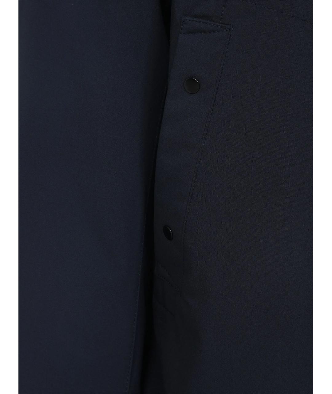STONE ISLAND Темно-синяя полиэстеровая куртка, фото 3