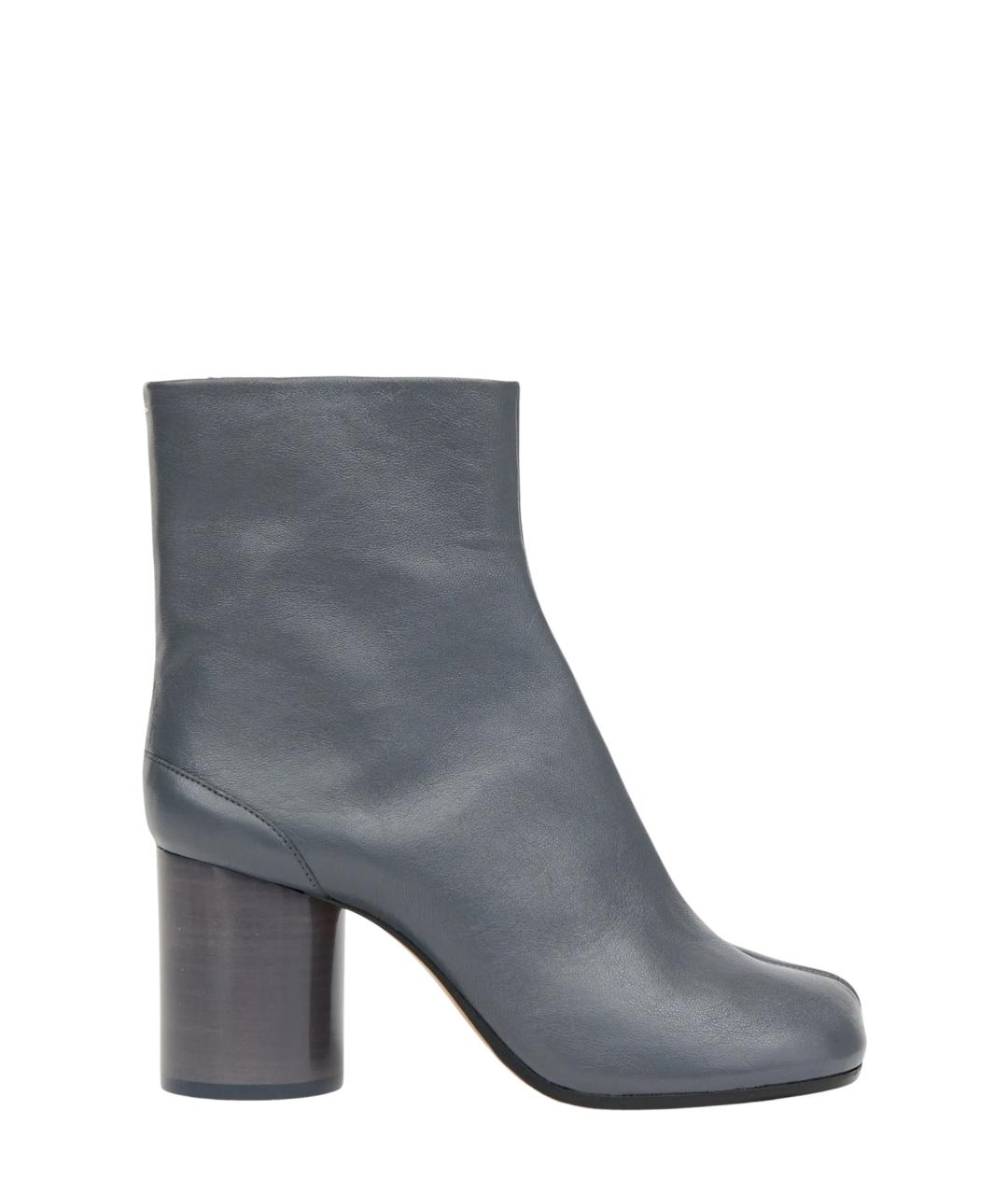 MAISON MARGIELA Серые кожаные ботильоны, фото 6