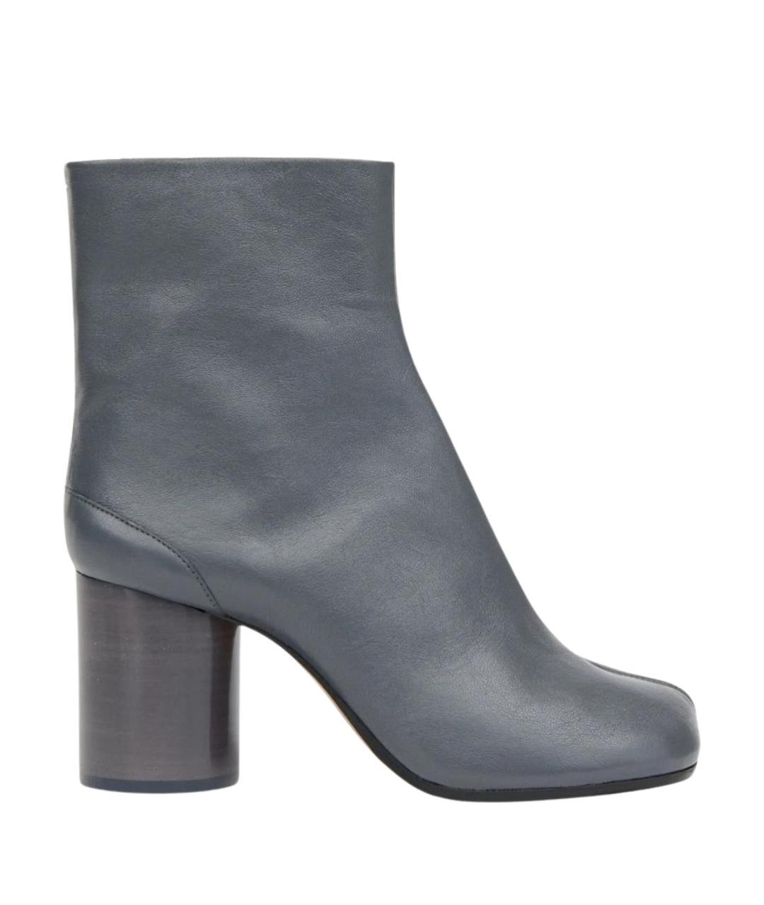 MAISON MARGIELA Серые кожаные ботильоны, фото 1