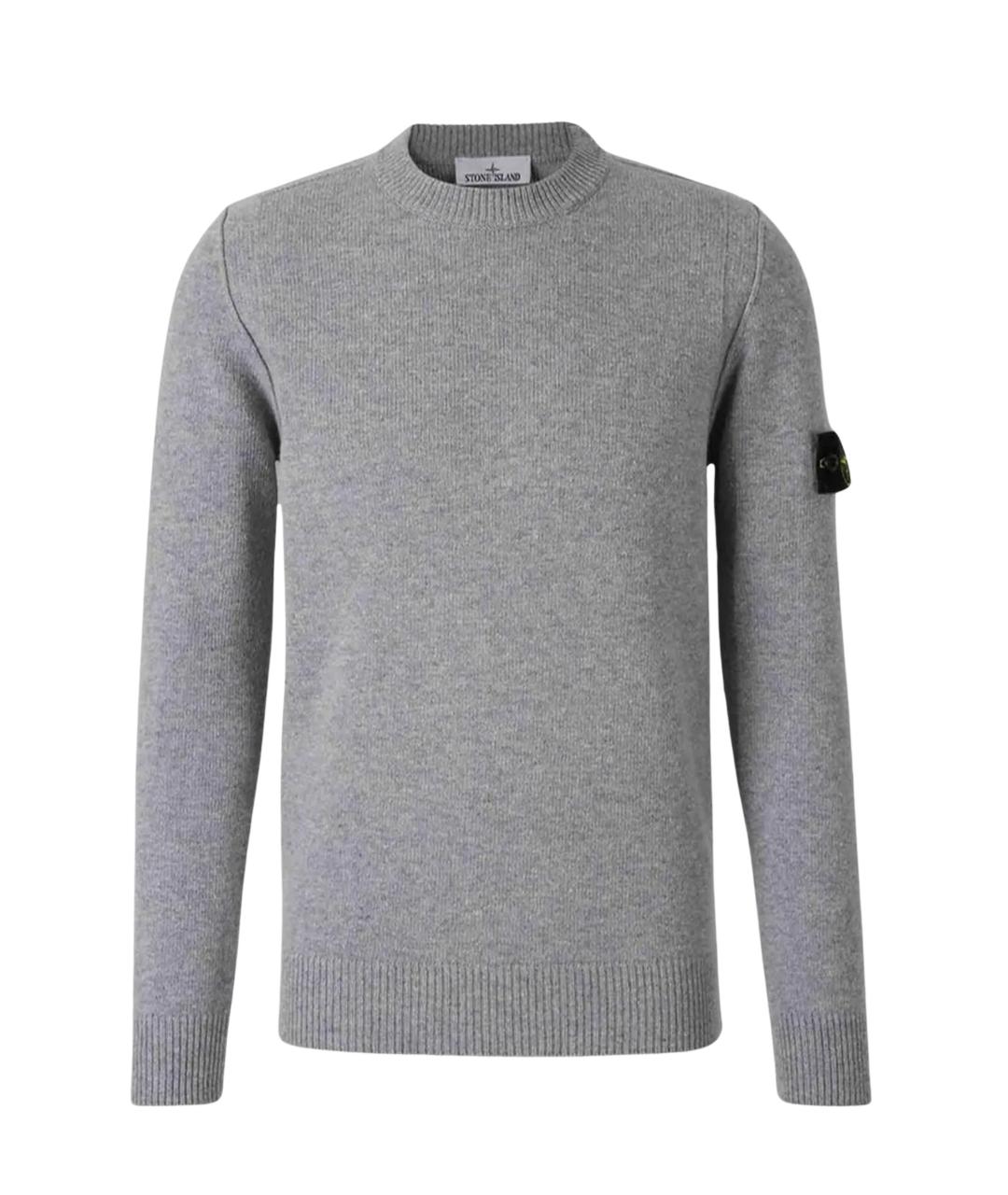 STONE ISLAND Серый шерстяной джемпер / свитер, фото 1