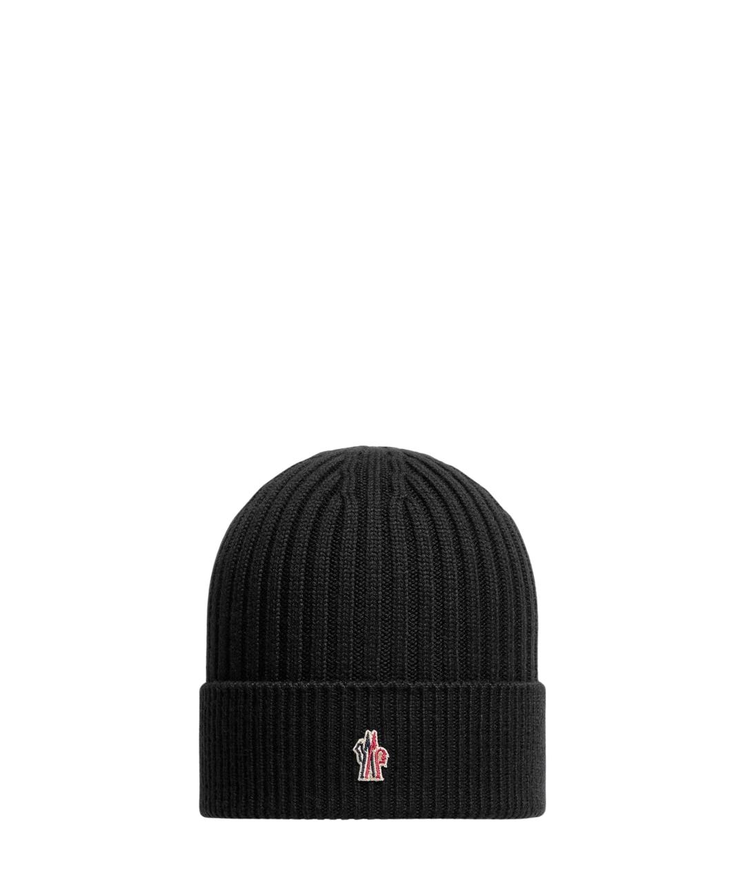MONCLER GRENOBLE Черная шерстяная шапка, фото 1