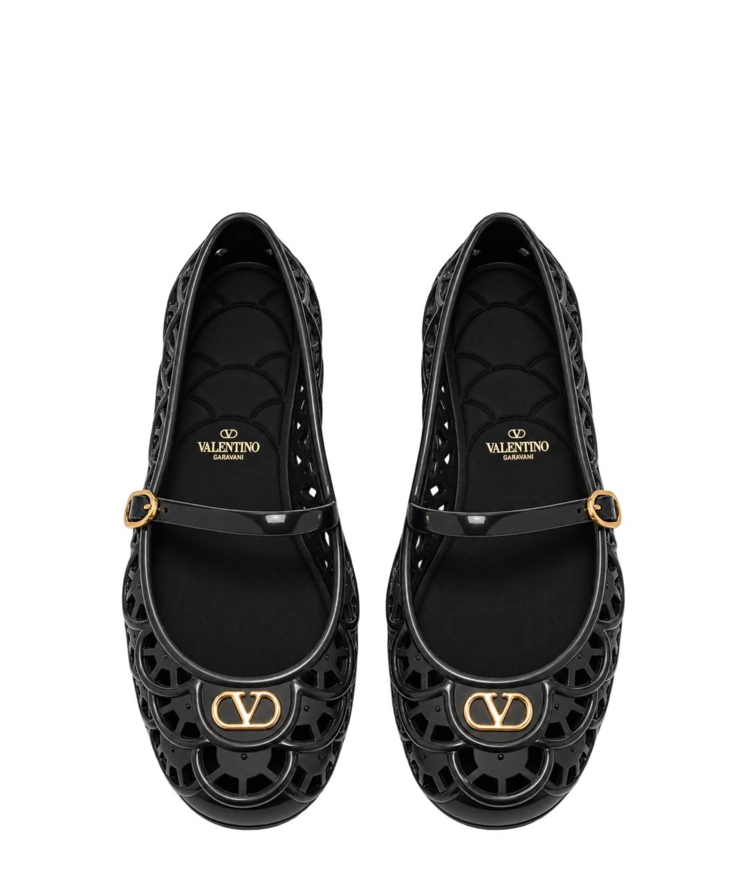 VALENTINO Черные кожаные балетки, фото 3