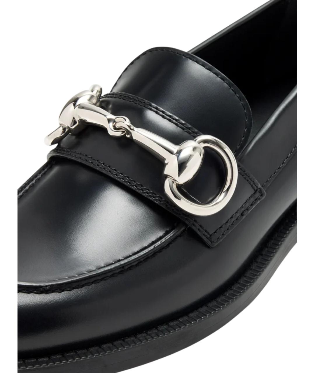 GUCCI Черные кожаные лоферы, фото 4