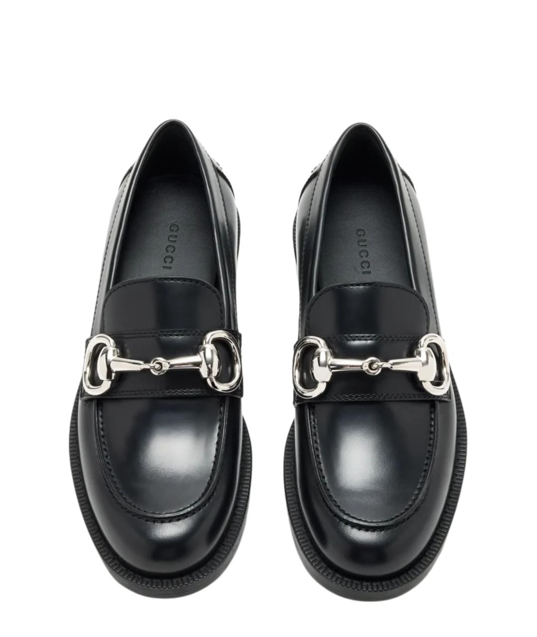GUCCI Черные кожаные лоферы, фото 3