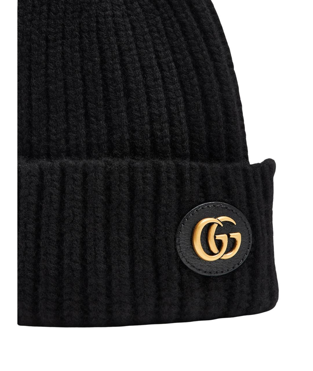 GUCCI Черная шерстяная шапка, фото 3