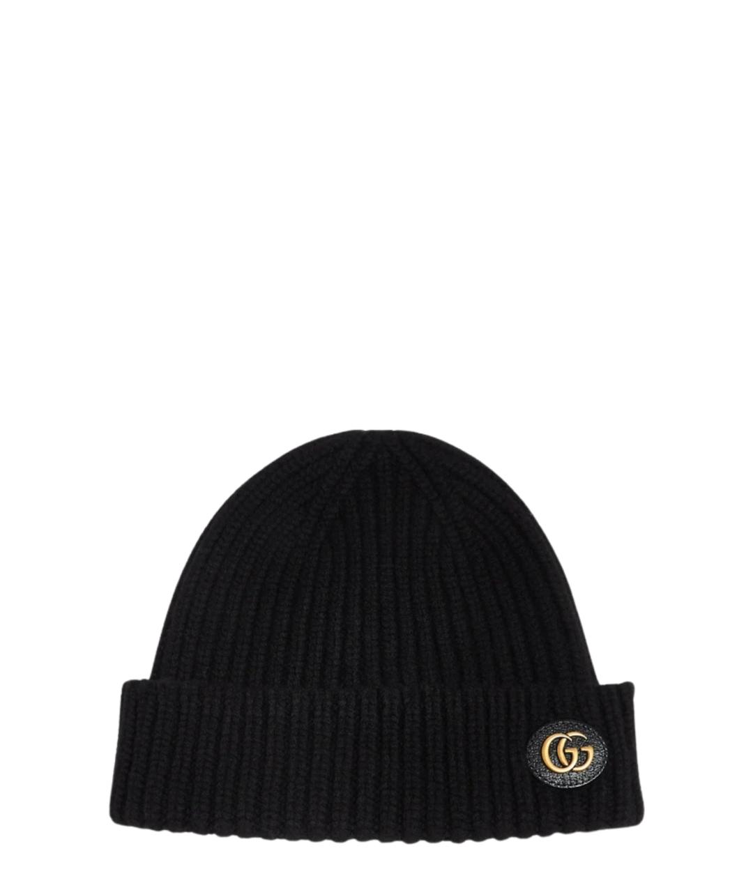 GUCCI Черная шерстяная шапка, фото 1