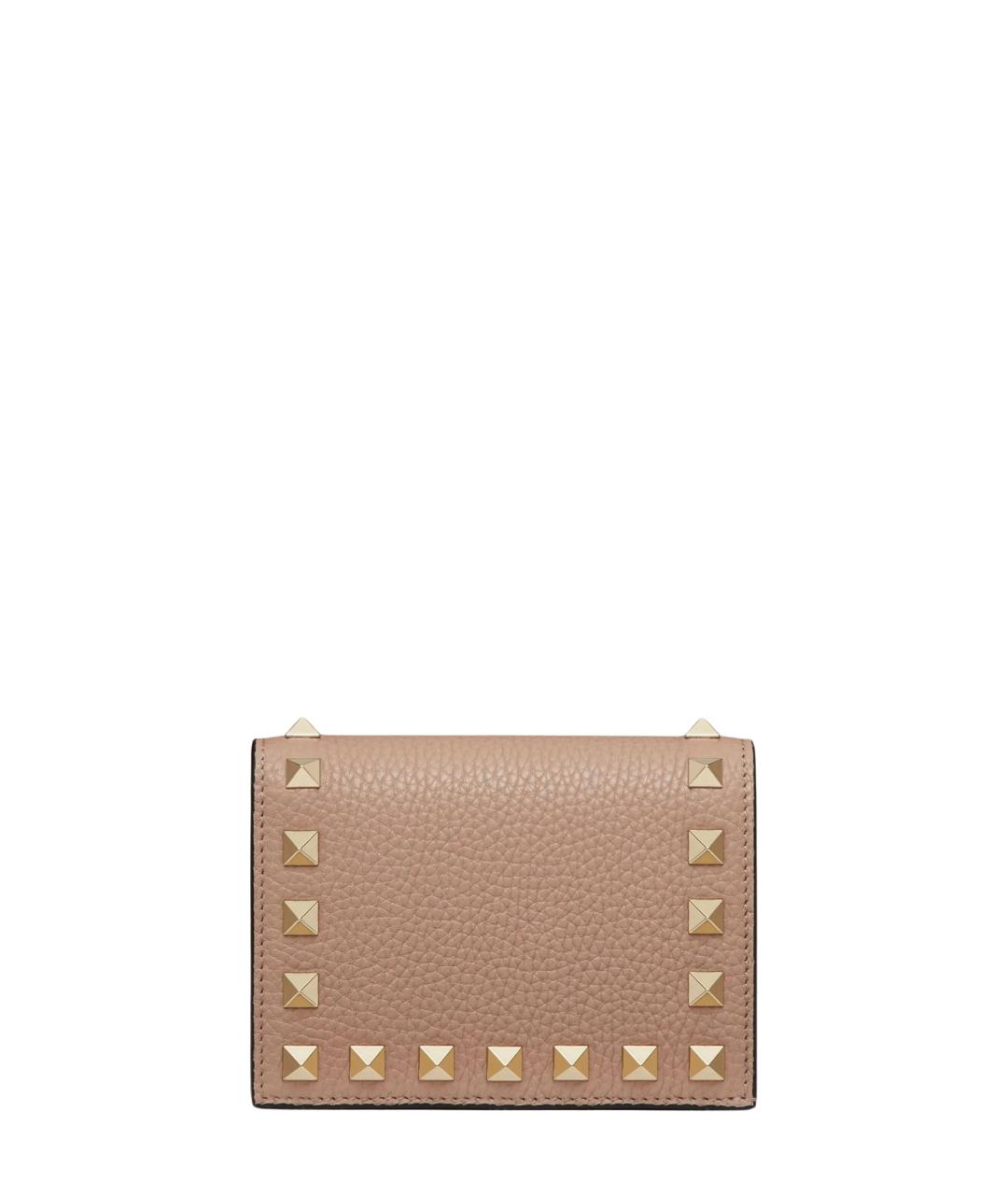 VALENTINO Розовый кожаный кошелек, фото 2