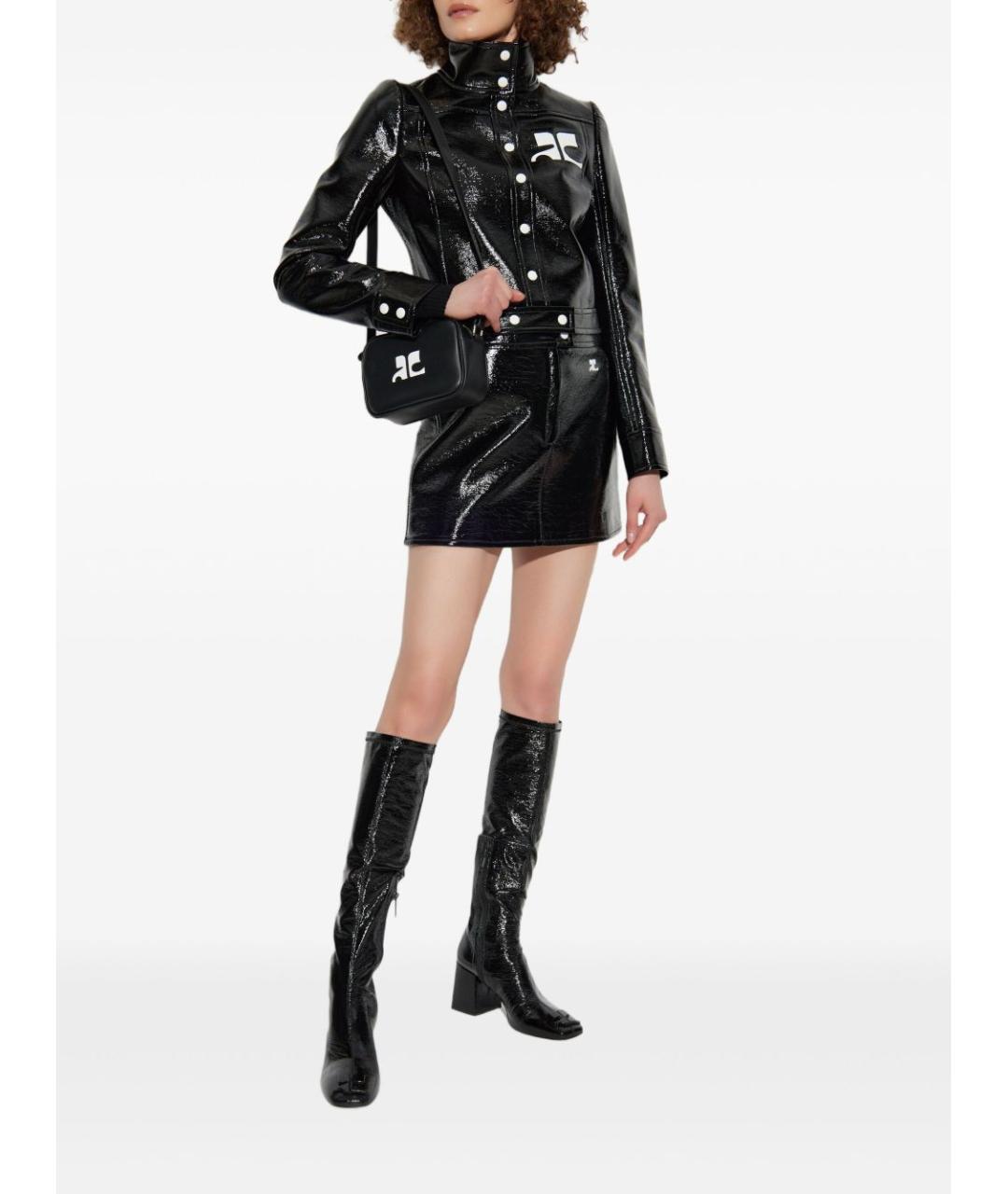 COURREGES Черное хлопковое пальто, фото 4