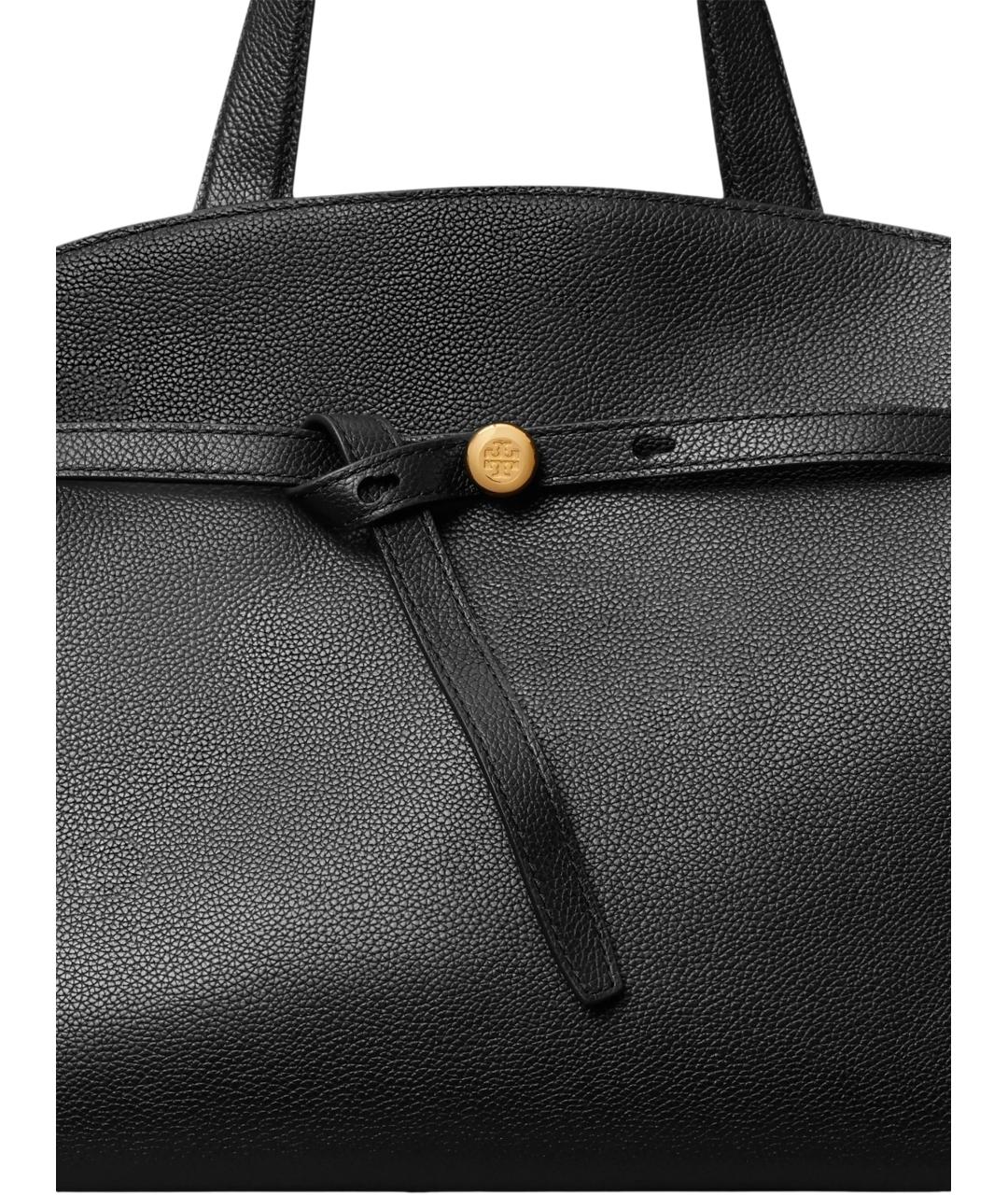 TORY BURCH Черная кожаная сумка тоут, фото 4