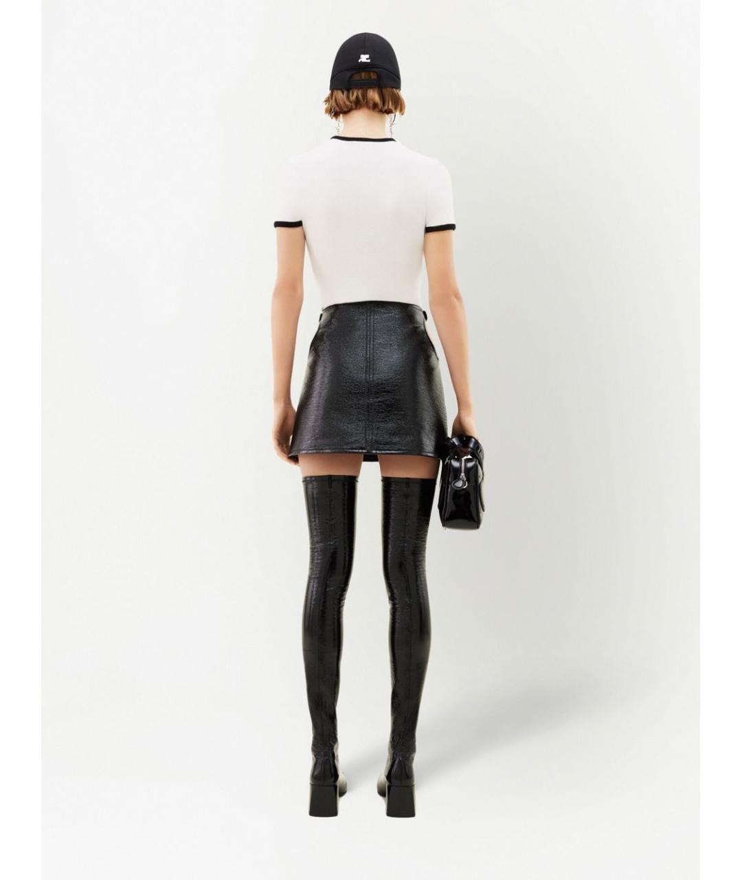 COURREGES Белая хлопковая футболка, фото 4