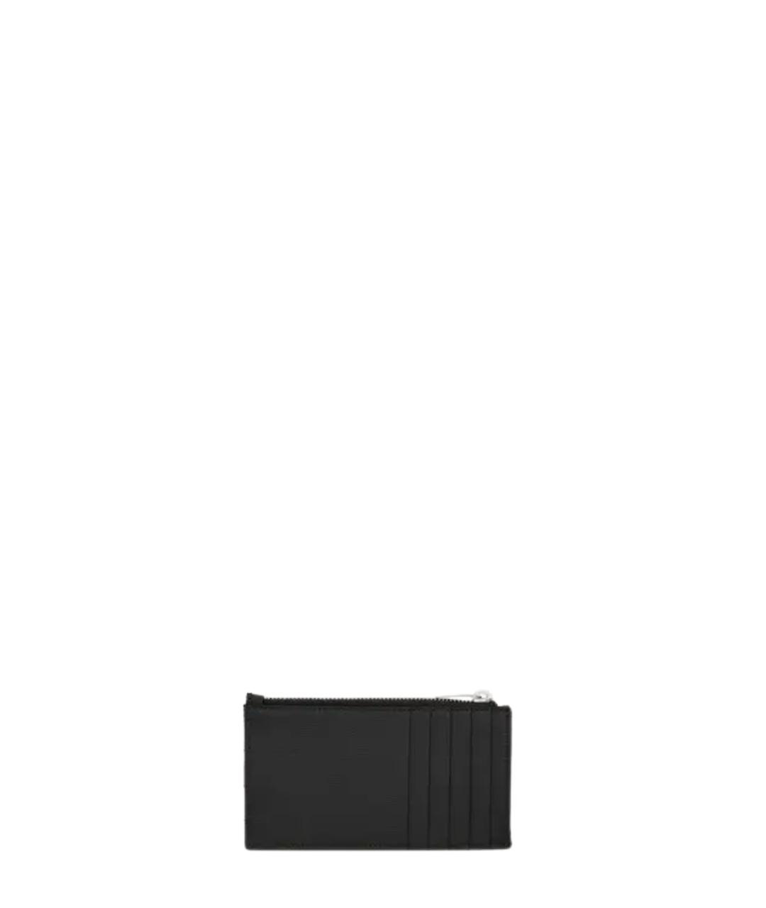 SAINT LAURENT Черный кожаный кошелек, фото 2