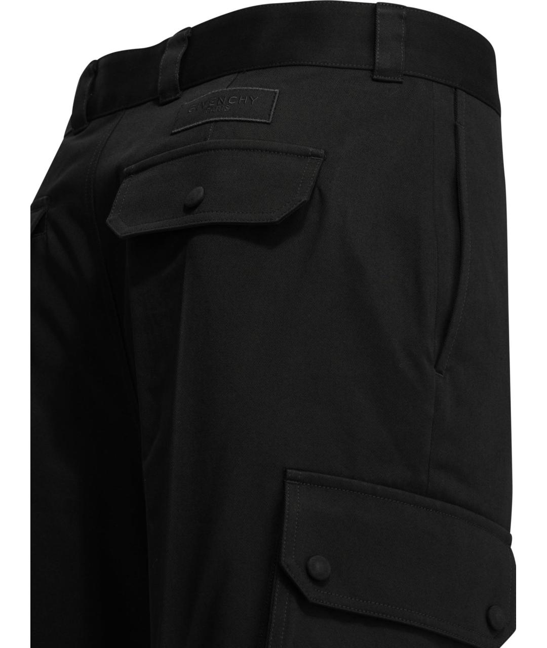GIVENCHY Черные хлопковые повседневные брюки, фото 4