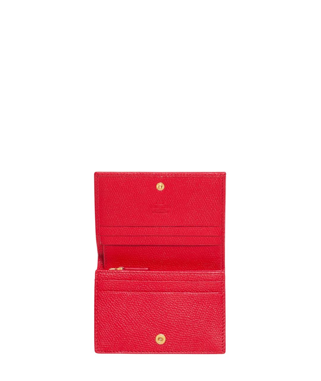 VALENTINO Красный кожаный кошелек, фото 5