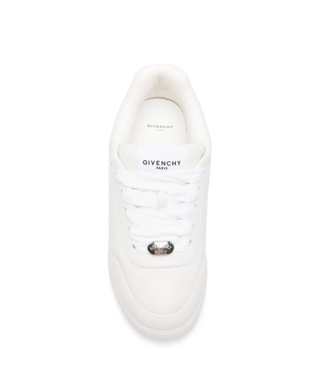 GIVENCHY Белые кожаные низкие кроссовки / кеды, фото 4