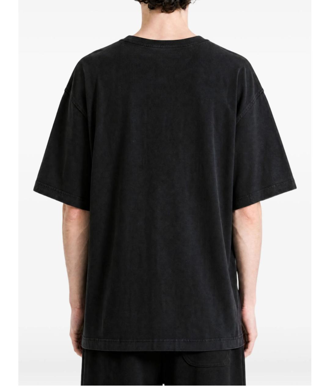 BALENCIAGA Черная хлопковая футболка, фото 4