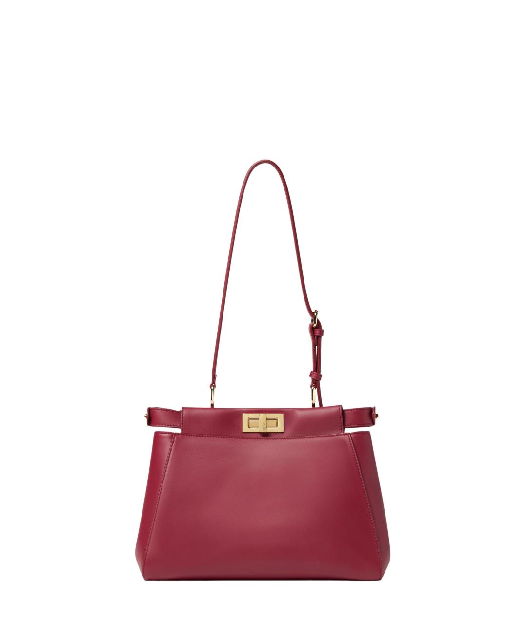 FENDI Красная кожаная сумка тоут, фото 3