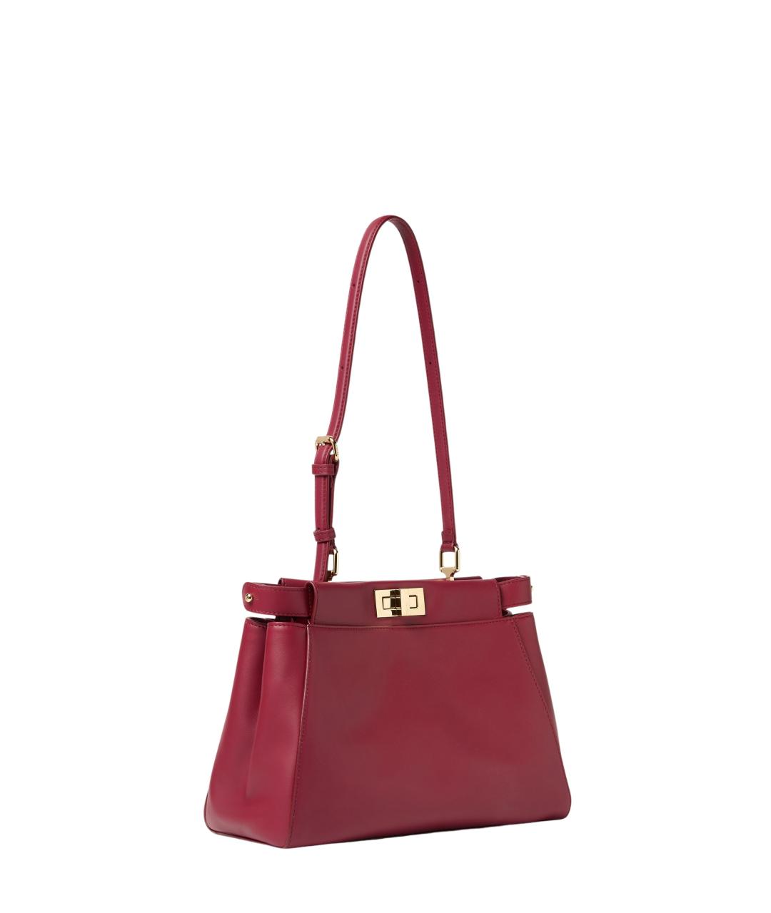 FENDI Красная кожаная сумка тоут, фото 2